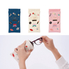 Japanese style embroidered pattern eyeglasses bag earphone digital small items multifunctional storage pouch