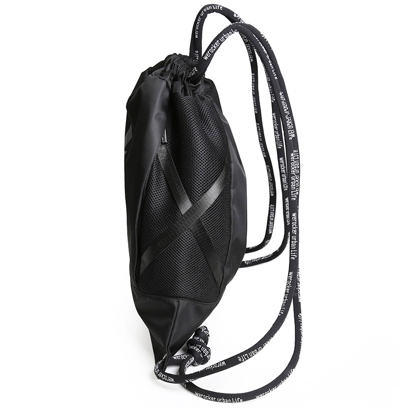 Large capacity backpack fitness sports polyester nylon drawstring bag