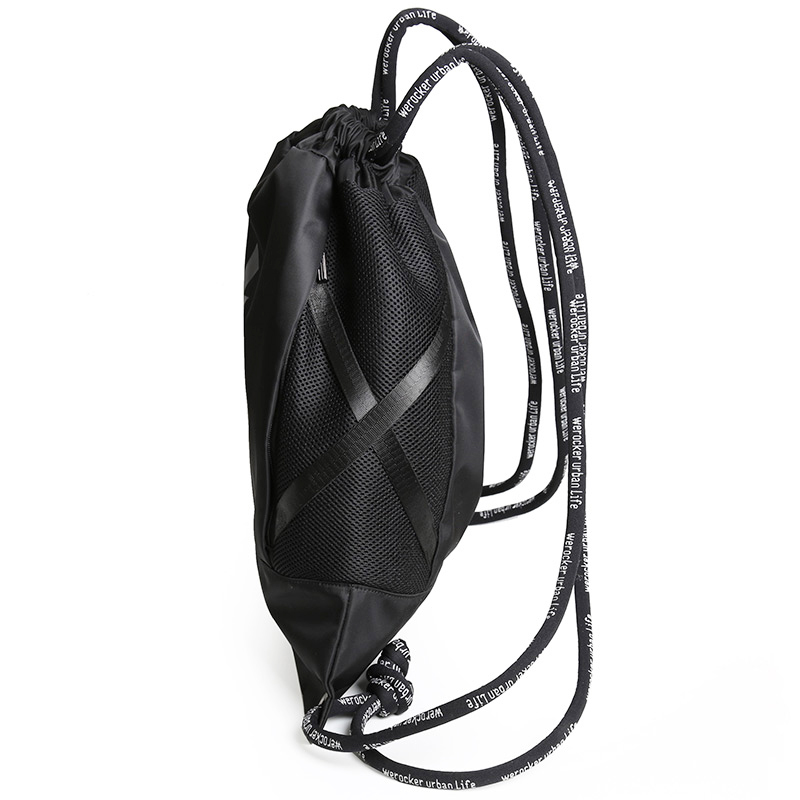 Large capacity backpack fitness sports polyester nylon drawstring bag