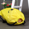 Custom smile waterproof sports storage bag polyester drawstring backpack