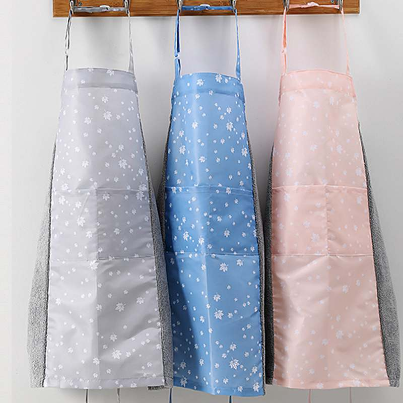 Waterproof Oil-proof Kitchen Home Cooking Creative Household Chores with Hand Towel Apron Thickened
