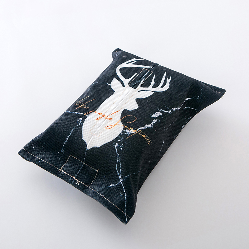 Hot sale cotton and linen fabric car and home use folding tissue box covers