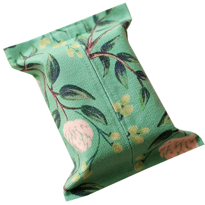 Amazon best selling recycled fresh cotton linen fabric digital printed tissue box