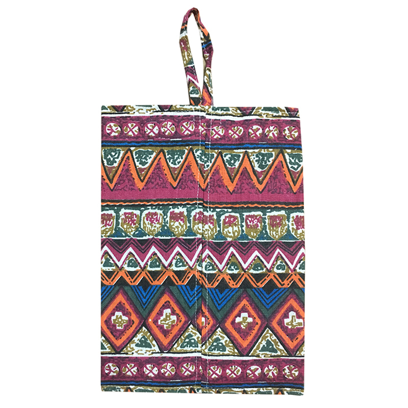 Hot selling eco-friendly cute durable dustproof linen tissue box for car