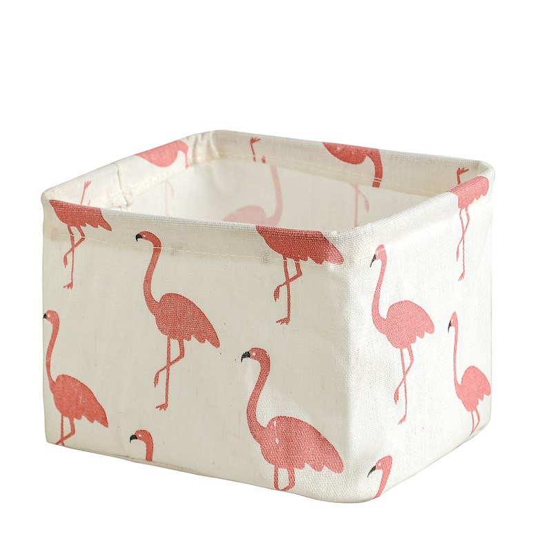 Cotton and linen storage basket sundries toys storage fabric desktop cosmetics storage box