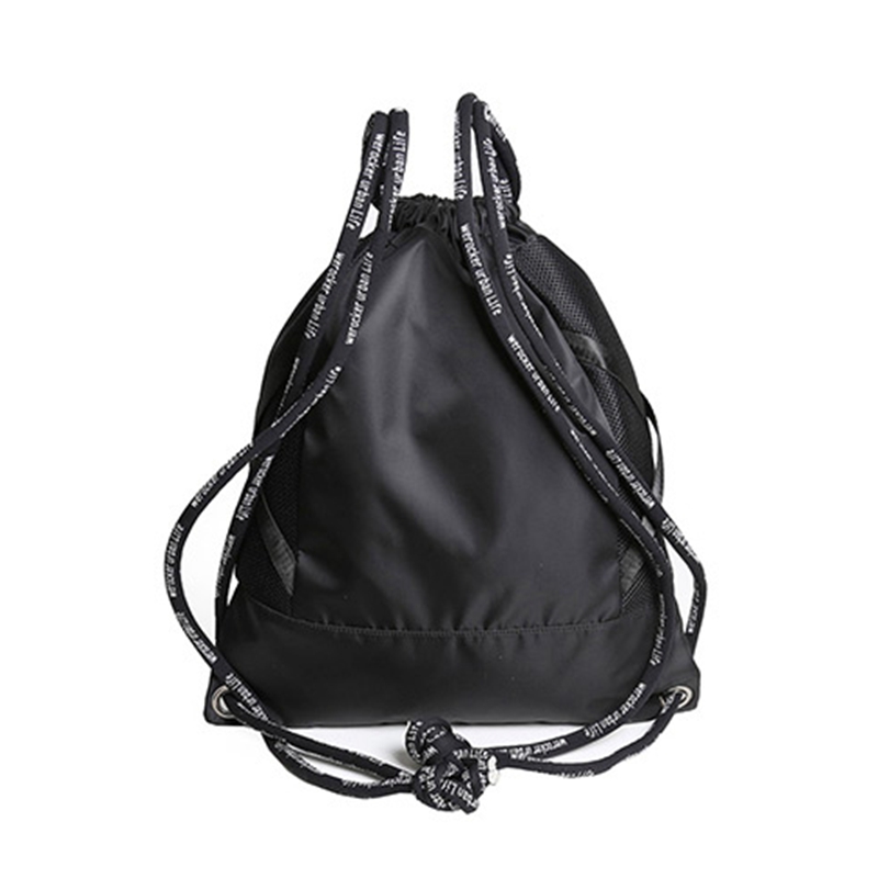Large capacity backpack fitness sports polyester nylon drawstring bag