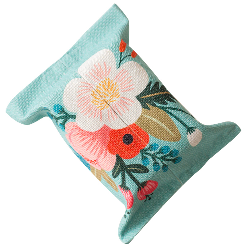 Good quality small logo printed cute folding linen tissue paper box wholesale